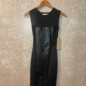 Cute black leather dress